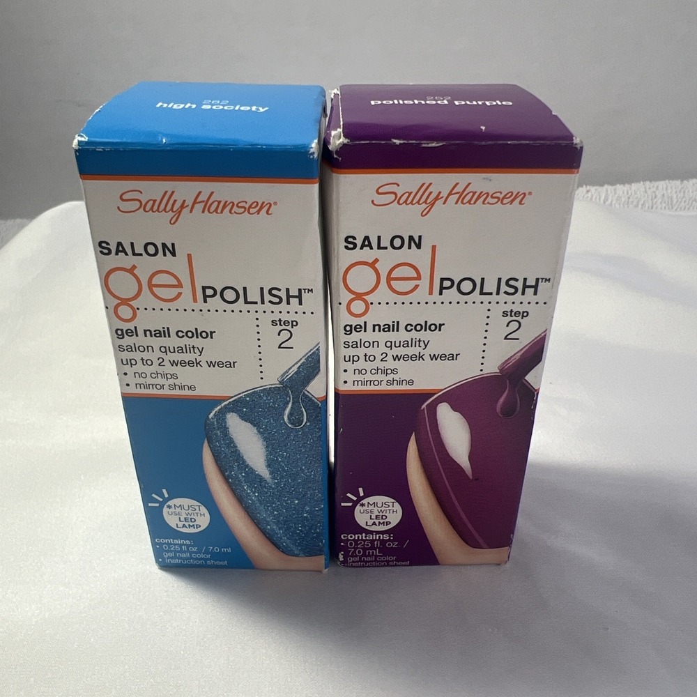 Sally‎ Hansen Gel Polish High Society & Polished Purple Salon Quality Step 2